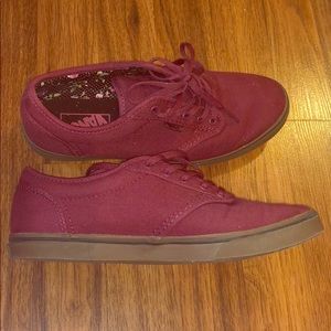 Vans burgundy shoes